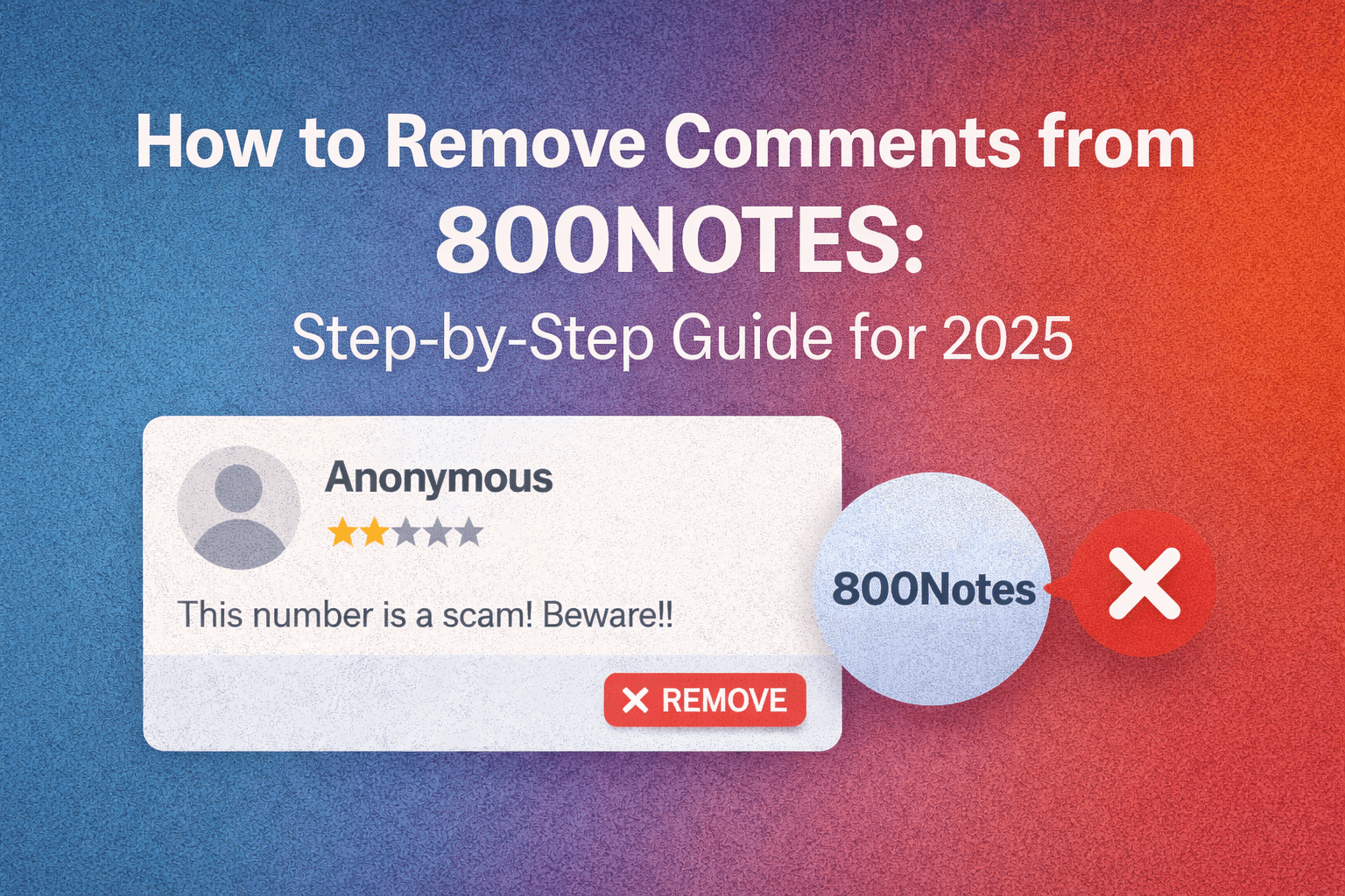 remove comments from 800notes