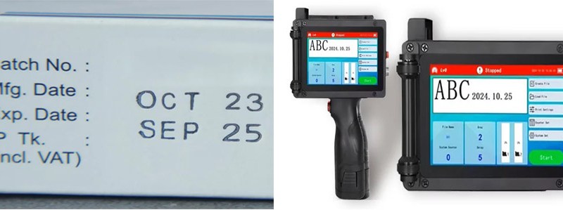 handheld batch code printer