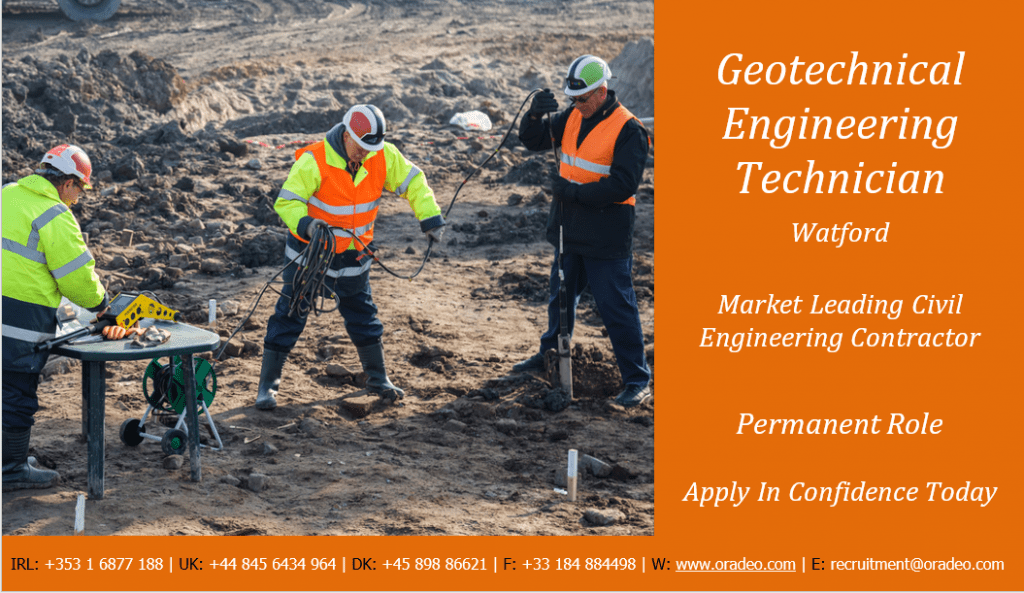 Geotechnical Engineering Technician Watford Oradeo