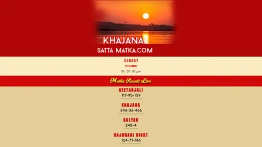 Khajana Satta chart