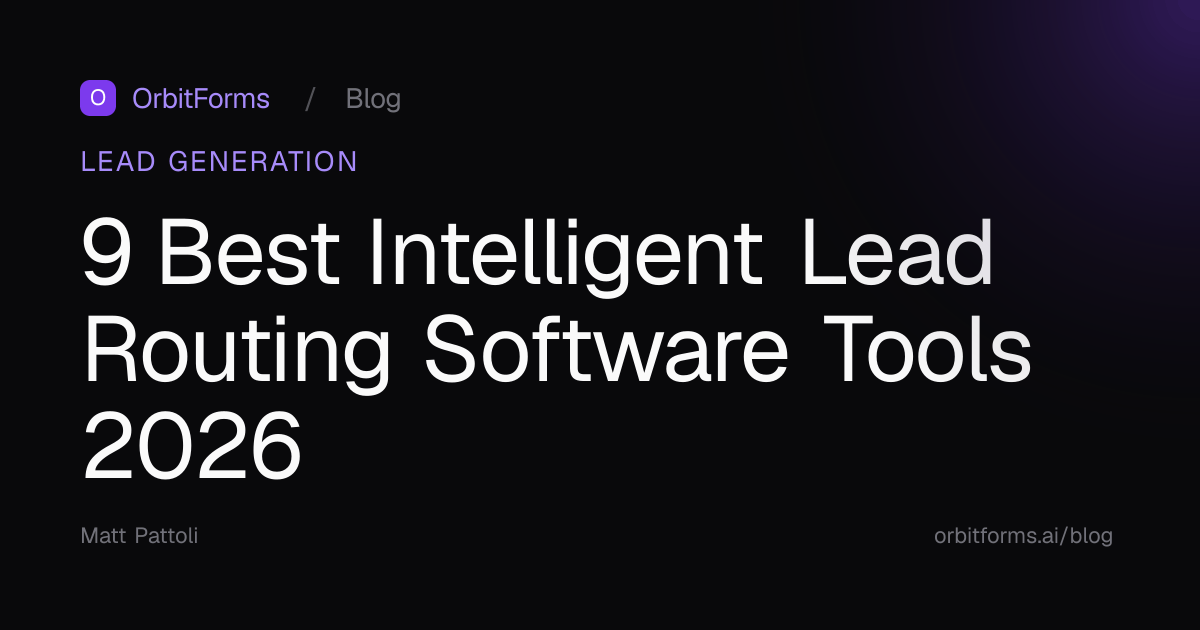 9 Best Intelligent Lead Routing Software Tools 2026 Opengraph Image Yqks0s