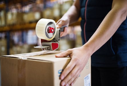 A person fulfilling a mail order