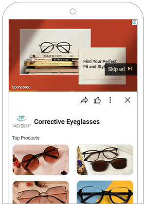 Online Advertisement for Corrective Eyeglasses