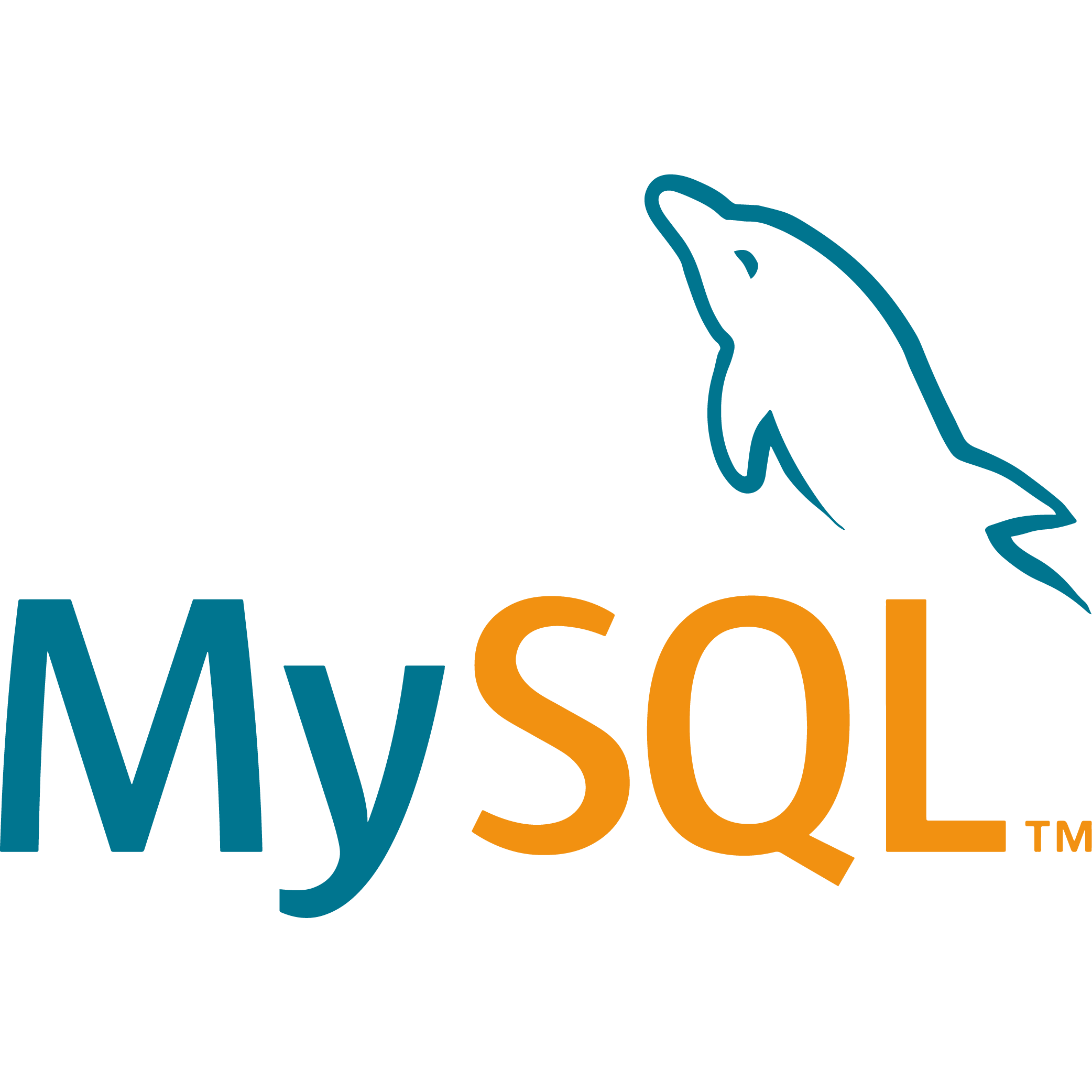 MySQL logo with teal dolphin "Sakila" and orange and teal text