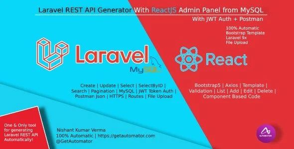 Laravel Rest Api Generator With React Admin Panel Generator Jwt Auth Postman With Lifetime - Artistic Desktop Landscape Textures | Free Download