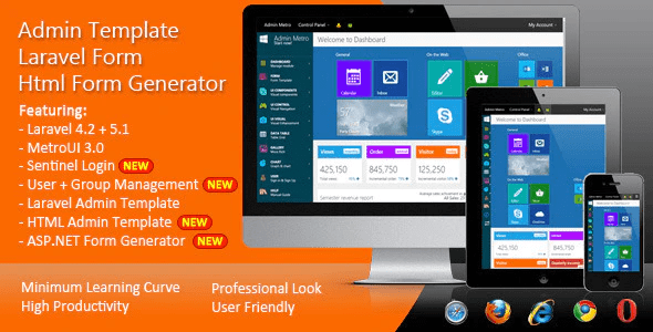 Laravel Form - HTML Form Generator - Admin Template