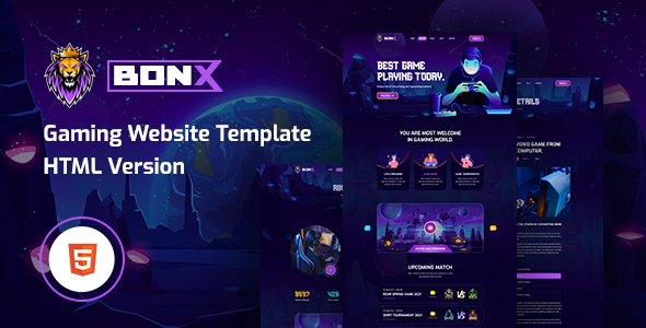 Bonx - Gaming Website Template HTML Version
