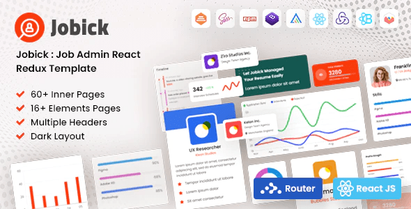 Jobick | React Redux Job Admin Template + Frontend Pages