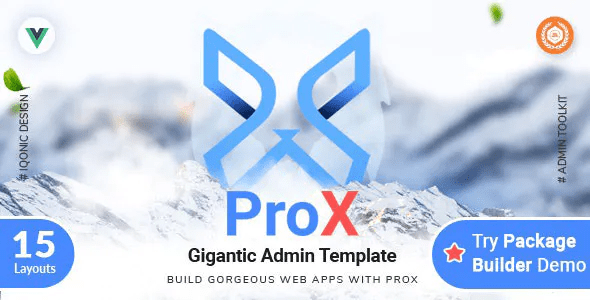 ProX - VueJS, HTML Admin Dashboard Template + Landing Pages