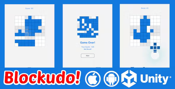 Blockudo - Tile and Block Puzzle - Unity Project For Android And iOS And WebGL