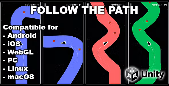 Follow The Path - Unity Mobile Game With AdMob (android & iOS)