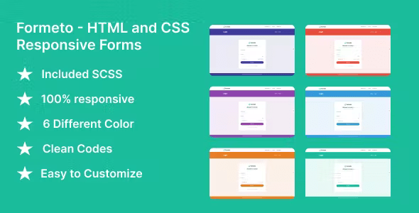 Formeto - HTML and CSS Responsive Forms