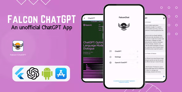 Falcon ChatGPT v1.0 - Flutter & OpenAI - Android & iOS