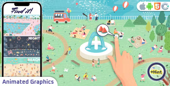 Premium Game - Find It Game - HTML5,Construct3