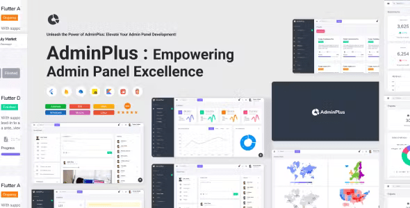 AdminPlus - Advanced Flutter Admin Template | Responsive | Multi-Platform | SEO-Friendly