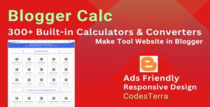 Calculator Tool Studio 300 Built-in Calculators Blogger Template