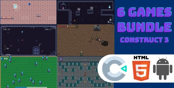6 Games Bundle HTML5 - Construct 3
