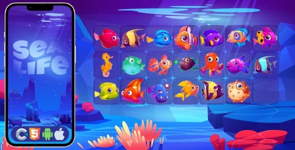 Sea Life - HTML5 Game, Construct 3