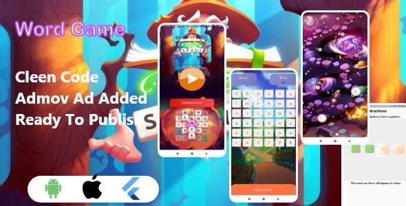 Flutter Word Game With Admob Ad | Android