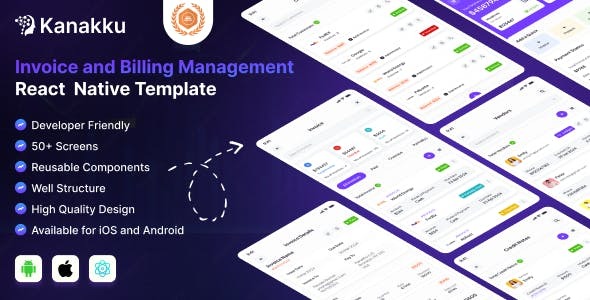 Kanakku - Invoice and Billing Management React Native Template