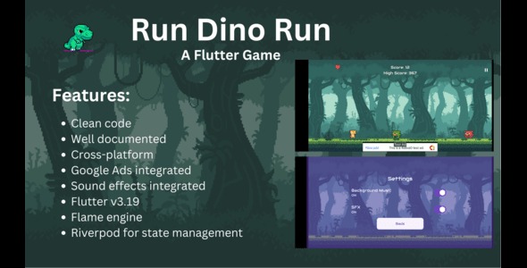 Run Dino Run - Flutter Game