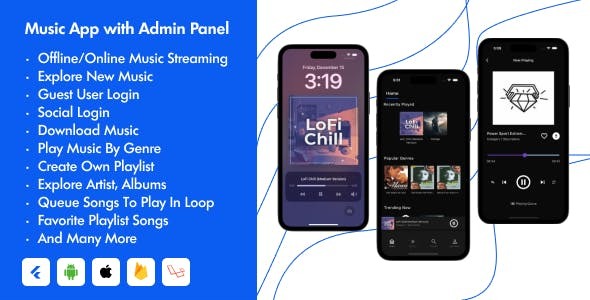 Music Streaming App | Music App in Flutter | Music Player App | Music App iOS | Music application