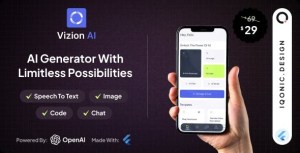 Vizion AI - AI Creator App with Flutter with ChatGPT-4o