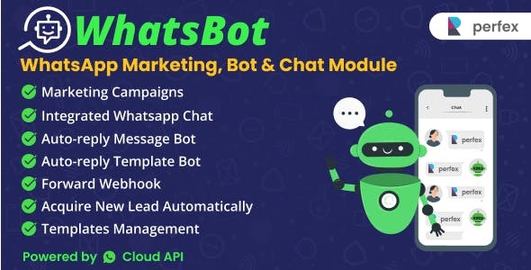 WhatsBot - WhatsApp Marketing, Bot, Chat & AI Personal Assistant Module for Perfex CRM