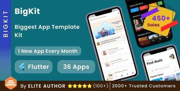 Flutter UI Kit | BigKit - Biggest Flutter App Template Kit - 40 Apps