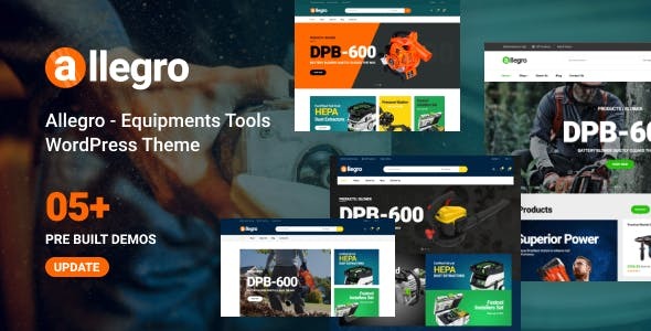 Allegro - Equipment Shop WooCommerce WordPress Theme for Machine & Tools
