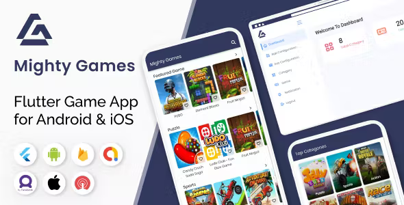 MightyGame - Flutter All in One Game App with laravel backend
