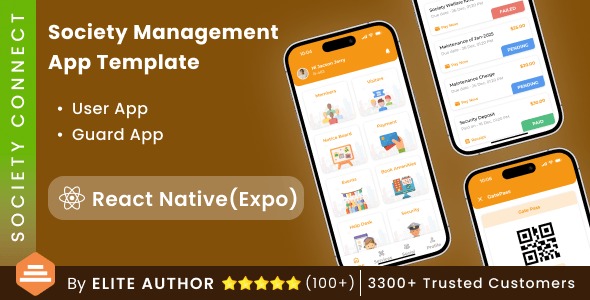 Society Management User App + Guard App | Security App | Building Management App | React Native