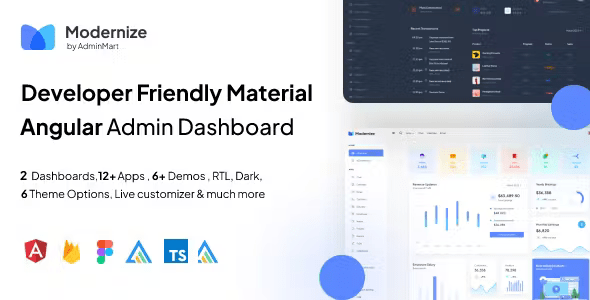 Modernize Angular 19 Admin Dashboard