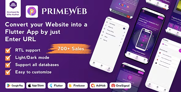 PrimeWeb – Website to App with WebView & Native Features | Web View App | Web to App