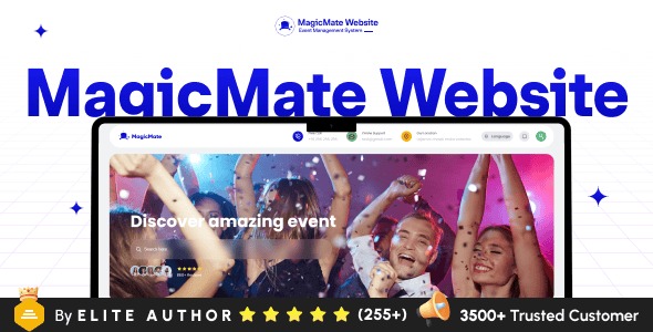 MagicMate - Multivendor Event Ticket Booking Management System Complete Website (Add-on)