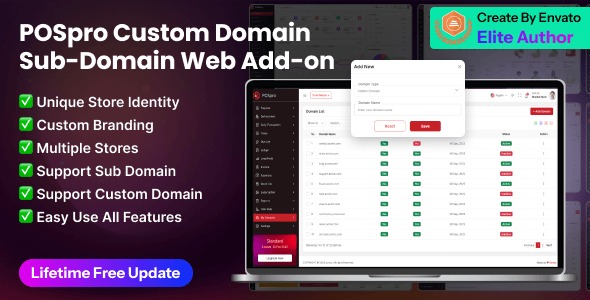 POSpro – Custom Domain & Sub-Domain Add-on
