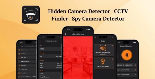 Hidden Camera Detector Swift | Native iOS | Latest Code for Admob Monetization