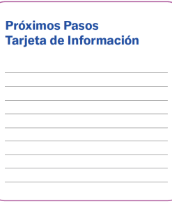 Spanish Next Steps Information Card (Pack of 100)