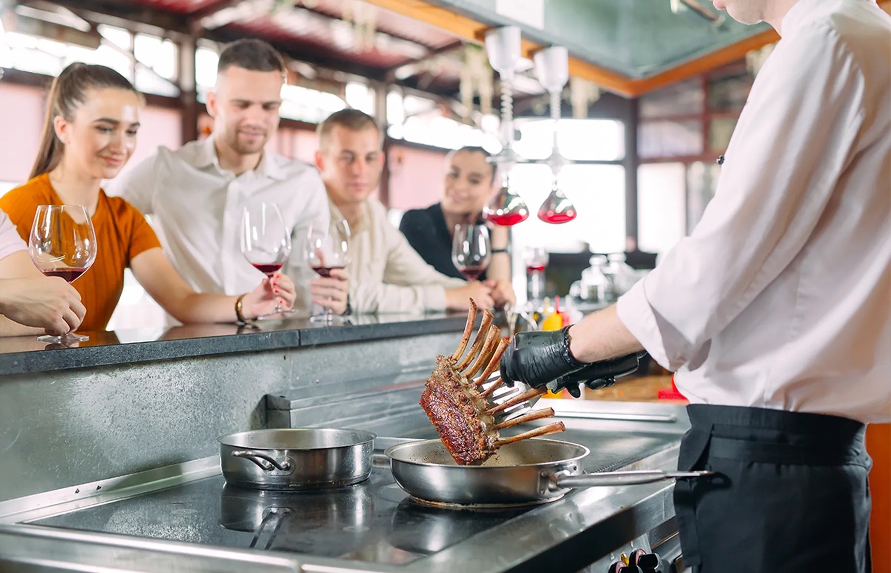 Offene küche in der gastronomie