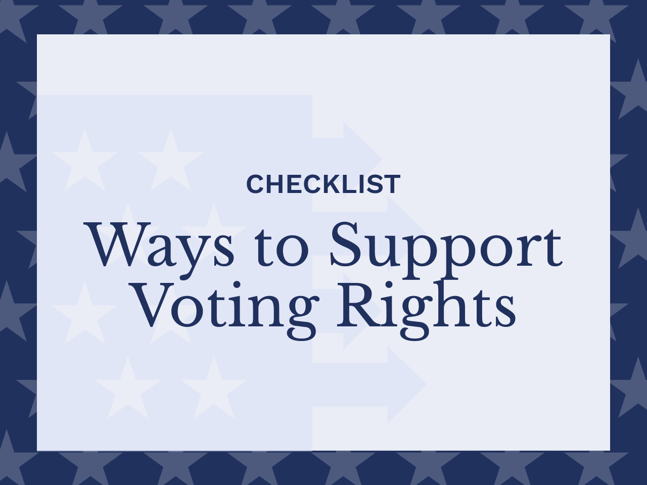 Ways to Support Voting Rights