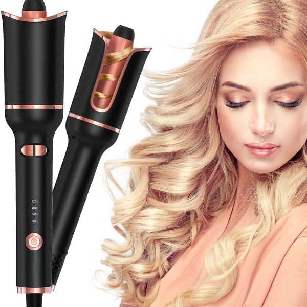 Automatic Hair Curler – 1" Rotating Curling Wand with Fast Heating, Dual Voltage, Anti-Tangle Design – Perfect Curls for Medium to Long Hair