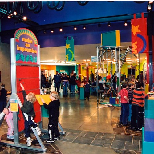 Interior of the Children's Museum of Eastern Oregon with interactive play exhibits