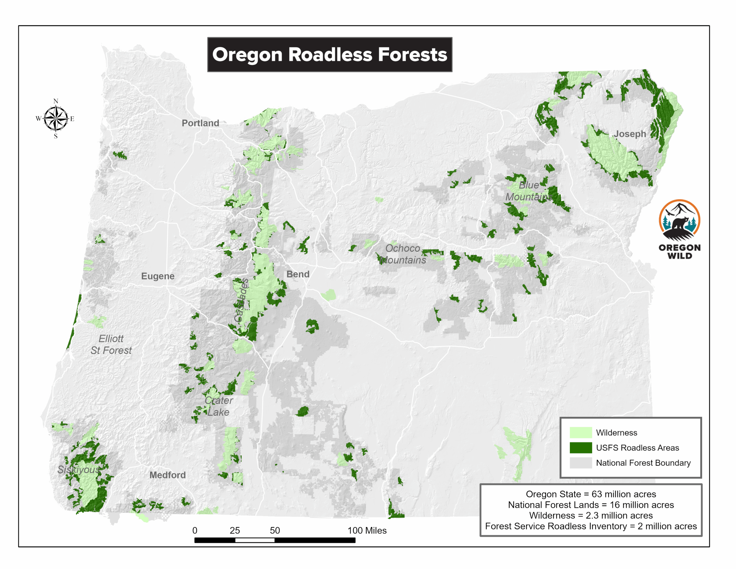 Oregon Wild Map Library Oregon Wild 8x11 Scaled 
