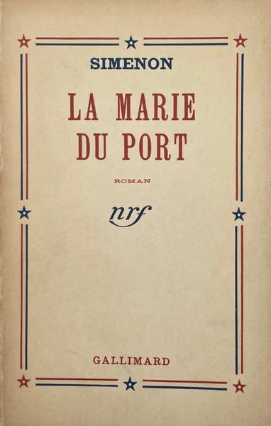 Georges Simenon, la Marie du port, éd. de 1938, couverture