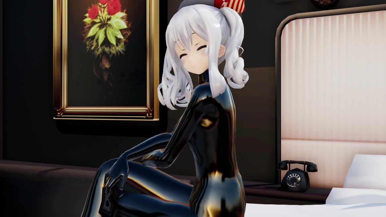 MMD R-18/Futanari]ラバースーツ艦娘たちに戯れてもらった｜俺の3Dエロ動画