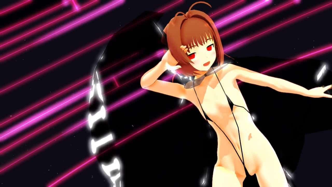 MMD R-18] 裸マントのさくらちゃんで極楽浄土 [Sakura]｜俺の3Dエロ動画