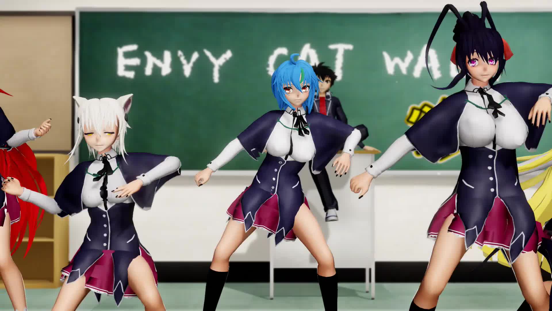 MMD-R18】high school DD「ENVY CAT WALK」｜俺の3Dエロ動画