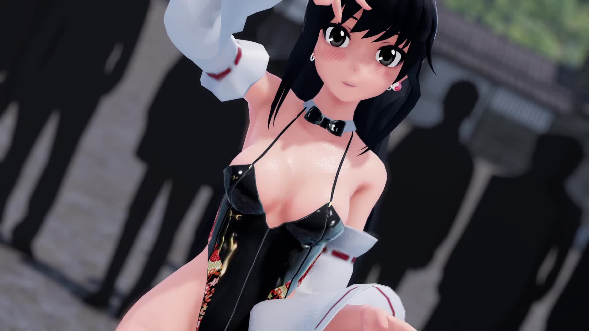 胸チラバニー霊夢で惑星ループ｜俺の3Dエロ動画