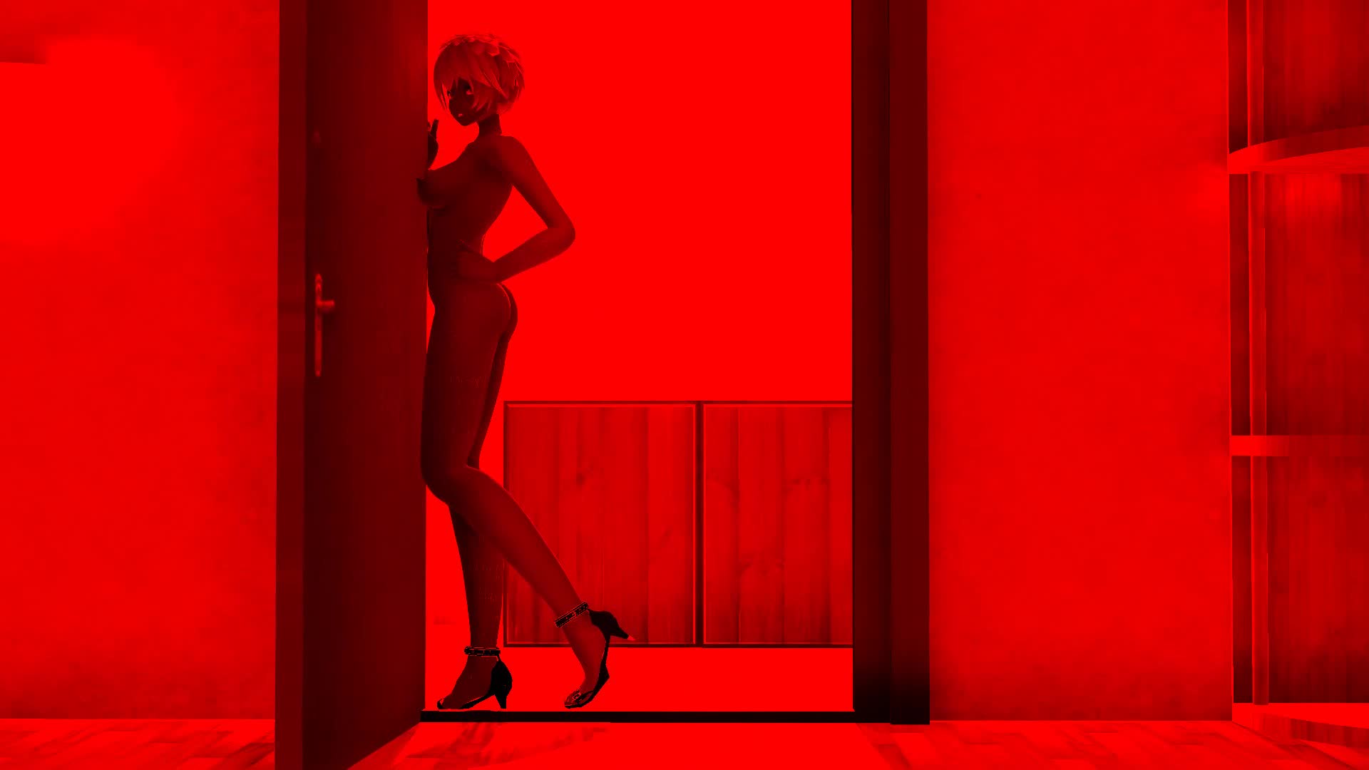 MMD Red Silhouette Challenge DL motion|俺の3Dエロ動画