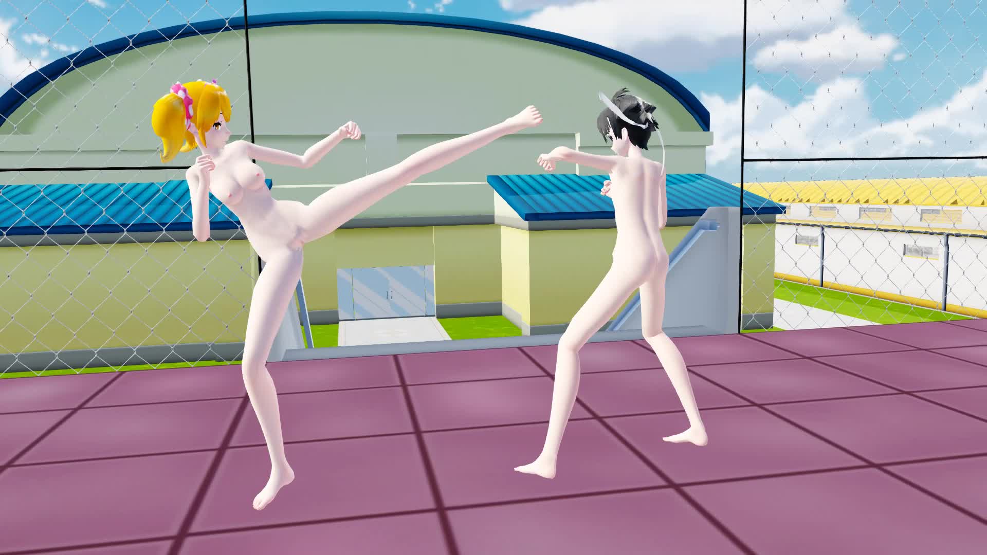 MMD] Yandere Simulator - Challenge (Nude)｜俺の3Dエロ動画